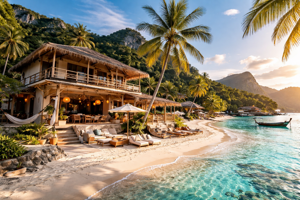 Nomads hostel in koh Lipe that face sunrise beach